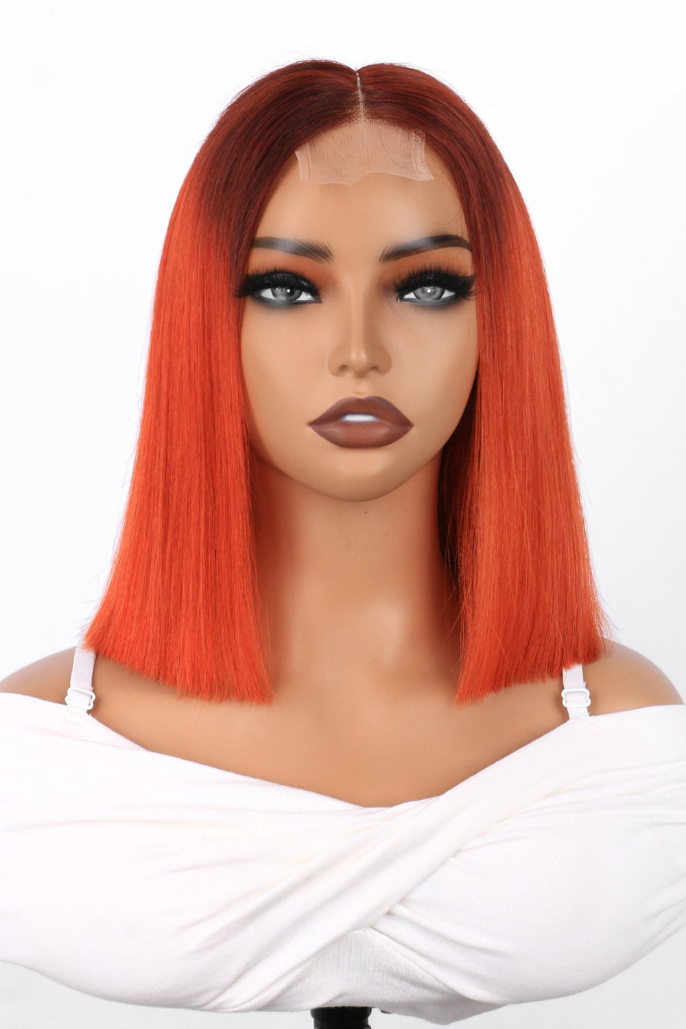 2x6 Silk Straight Bob Lace Frontal Wigs Human Hair 4/350 Ombre Color High Quality 100% Human Hair