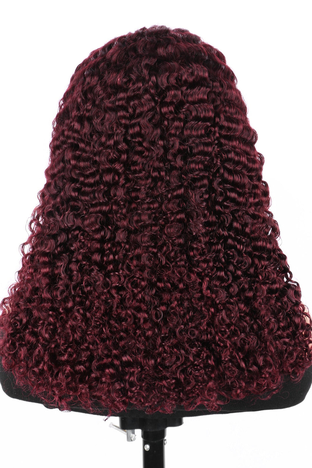 5x5 Burmese Curly HD Lace Frontal Wigs Human Hair Burgundy 99J Color High Quality 100% Human Hair