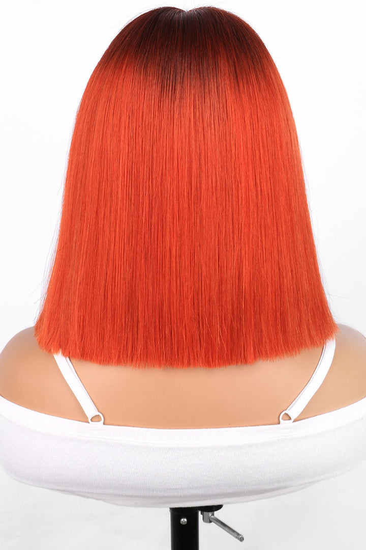 2x6 Silk Straight Bob Lace Frontal Wigs Human Hair 4/350 Ombre Color High Quality 100% Human Hair