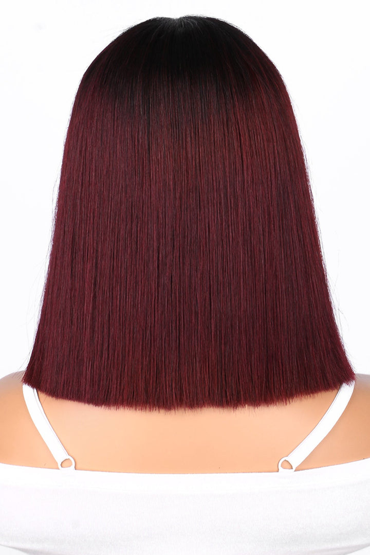 2x6 Silk Straight Bob Lace Frontal Wigs Human Hair 1B/99J Ombre Color High Quality 100% Human Hair