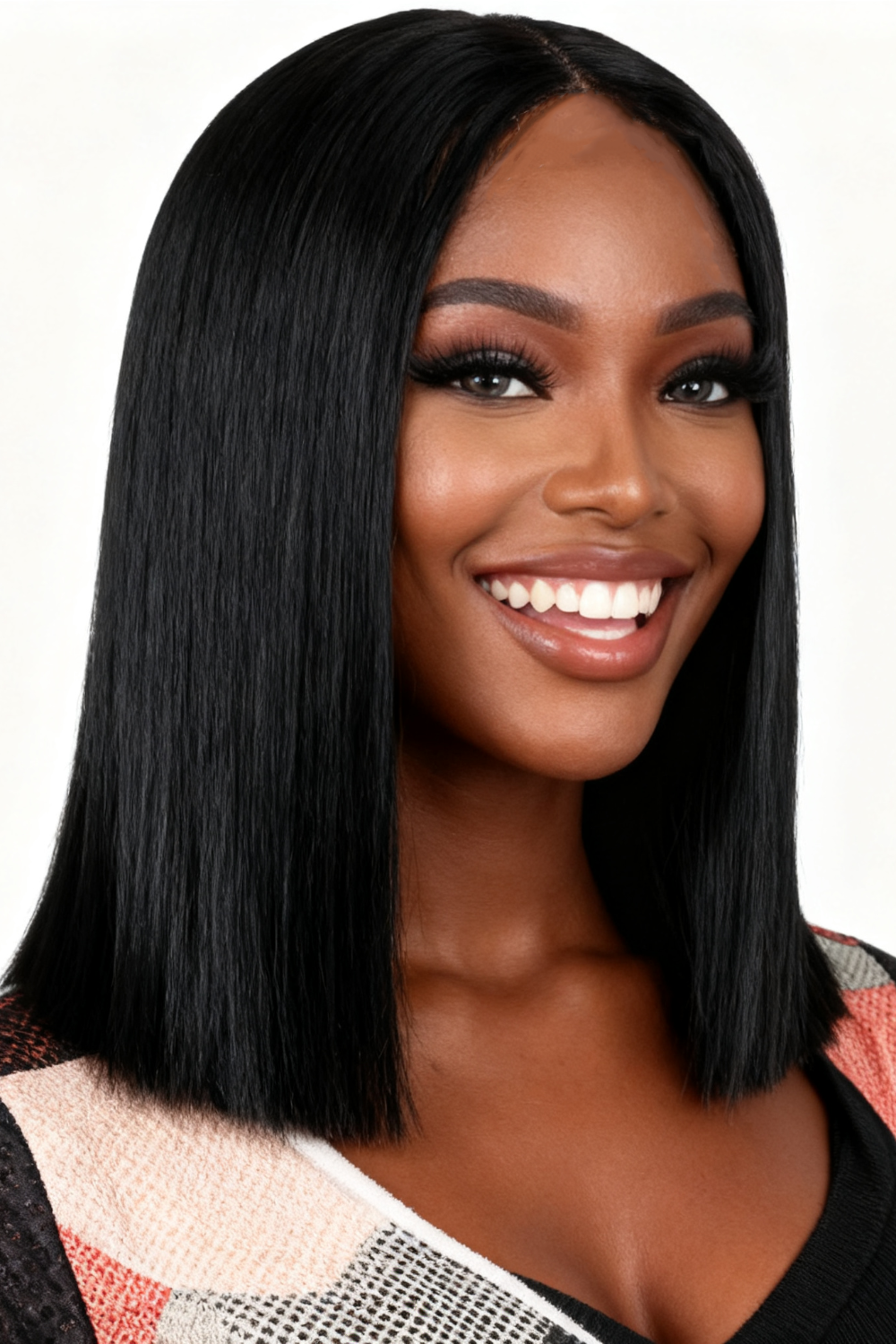 2x6 Silk Straight Bob Lace Frontal Wigs Human Hair Natural Color High Quality 100% Human Hair