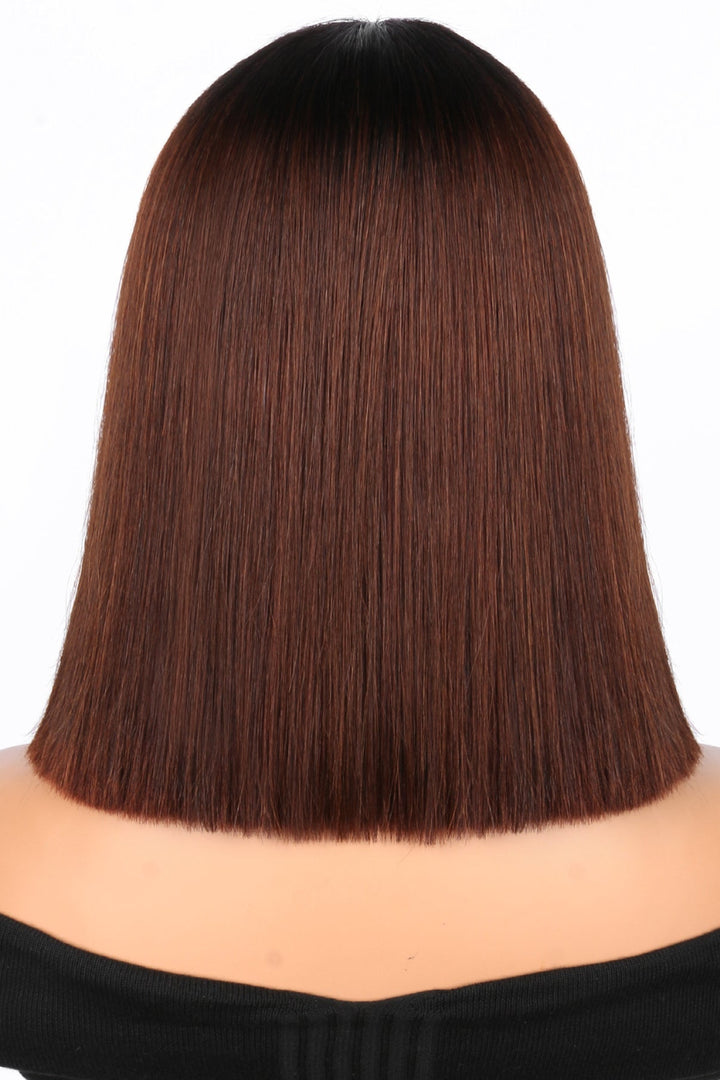 2x6 Silk Straight Bob Lace Frontal Wigs Human Hair 1B/Honey Brown Ombre Color High Quality 100% Human Hair