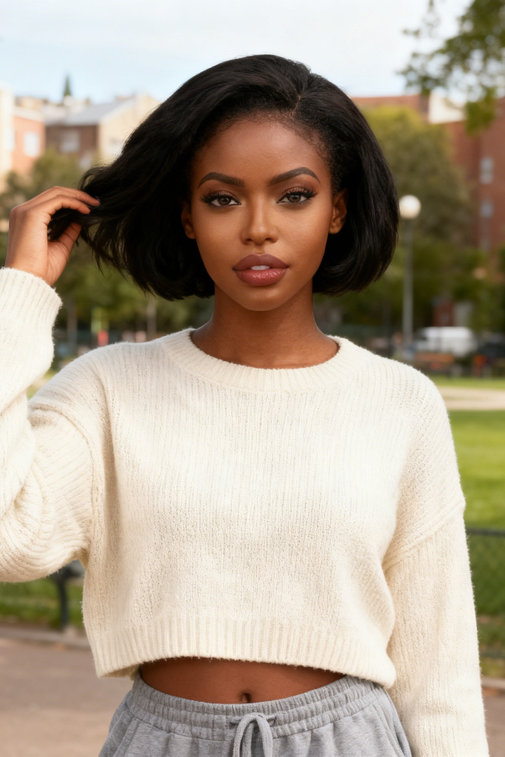 Coupe Dame 13x4 Double Drawn 100% Human Hair Top Quality 8Inch Pixie Wigs Natural Brown 4/350 99J Color