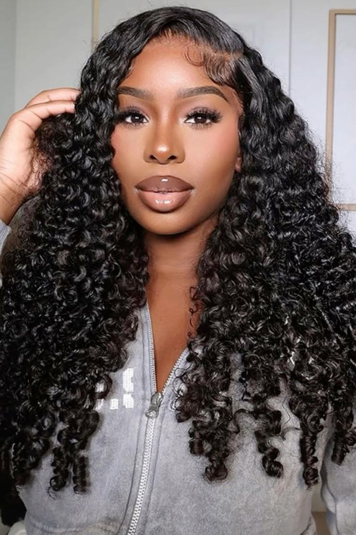 5x5 Burmese Curly HD Lace Frontal Wigs Human Hair Natural Color High Quality 100% Human Hair