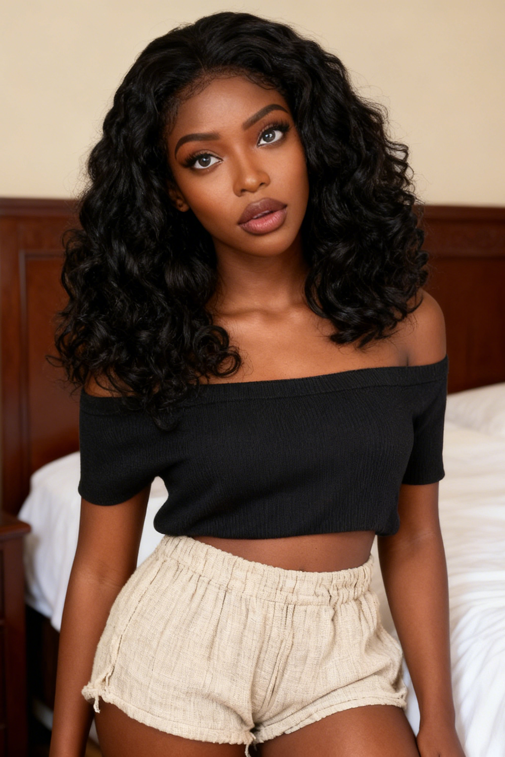 5x5 Bouncy Curly HD Lace Frontal Wigs Human Hair Natural Color High Quality 100% Human Hair