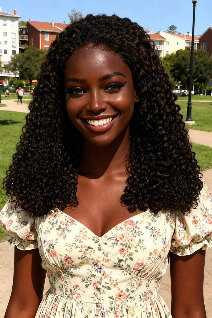 5x5 Burmese Curly HD Lace Frontal Wigs Human Hair Honey Brown Color  High Quality 100% Human Hair