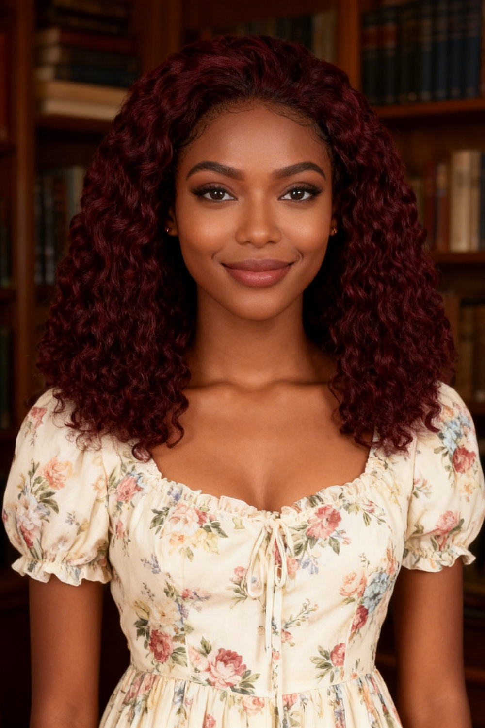 5x5 Burmese Curly HD Lace Frontal Wigs Human Hair Burgundy 99J Color High Quality 100% Human Hair