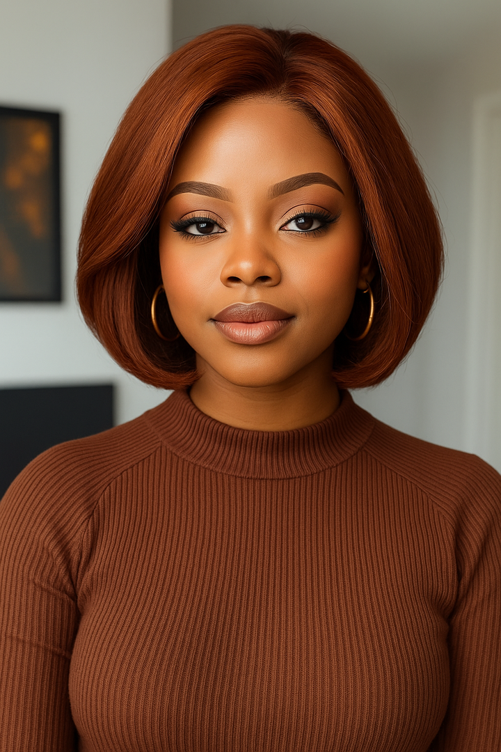 Coupe Dame 13x4 Double Drawn 100% Human Hair Top Quality 8Inch Pixie Wigs Natural Brown 4/350 99J Color