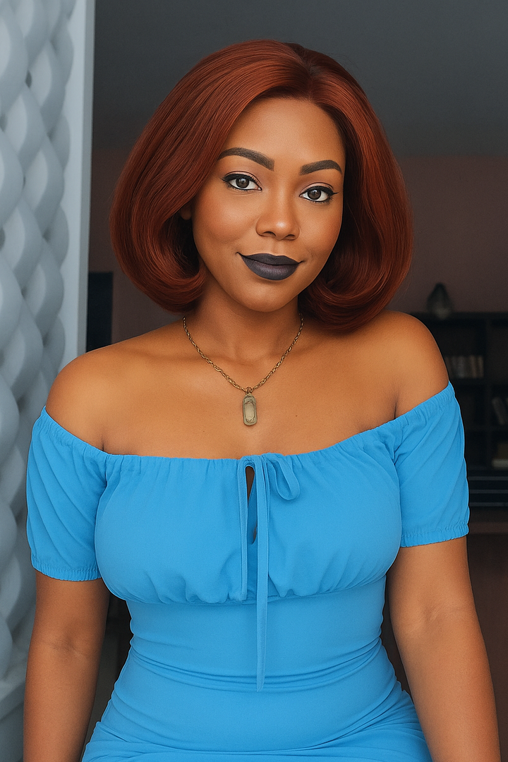 Coupe Dame 13x4 Double Drawn 100% Human Hair Top Quality 8Inch Pixie Wigs Natural Brown 4/350 99J Color