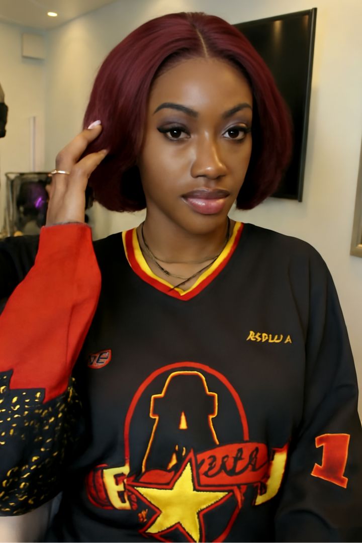 Coupe Dame 13x4 Double Drawn 100% Human Hair Top Quality 8Inch Pixie Wigs Natural Brown 4/350 99J Color